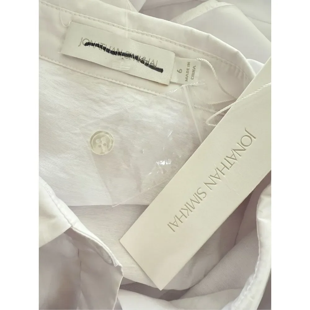 JONATHAN SIMKHAI Womens Signature Cleo Puff Sleeve Mini Dress White Size 6 - Picture 10 of 11